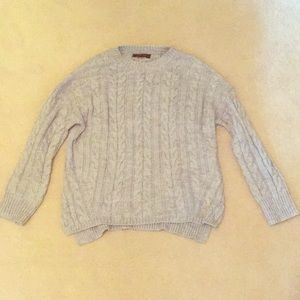 Gray knit sweater